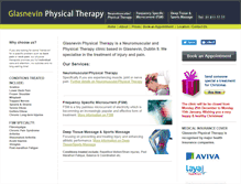 Tablet Screenshot of glasnevinphysicaltherapy.com